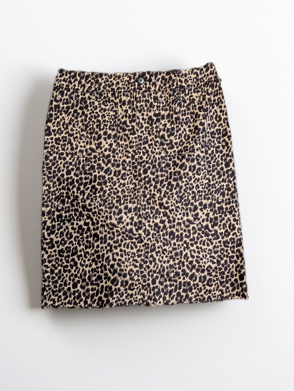 Maeve Anthropologie Leopard-Print Pencil Skirt in Tan and Black XL